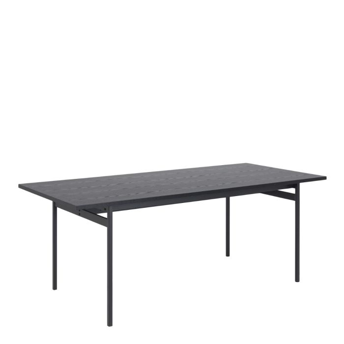 Black Angus Dining Table with 4 Sand Swivel Dining Chairs