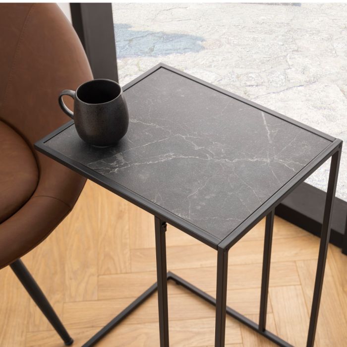 Infinity Side Table - Matt Black