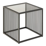 Strington Side Table - Black Glass Top