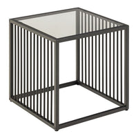 Strington Side Table - Black Glass Top
