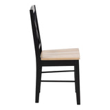Elvira Set of 2 Dining Chairs - Black & Oak