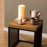Strington Side Table - Black-Oak