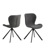 Batilda Swivel Set of 2 Dining Chairs - Cream