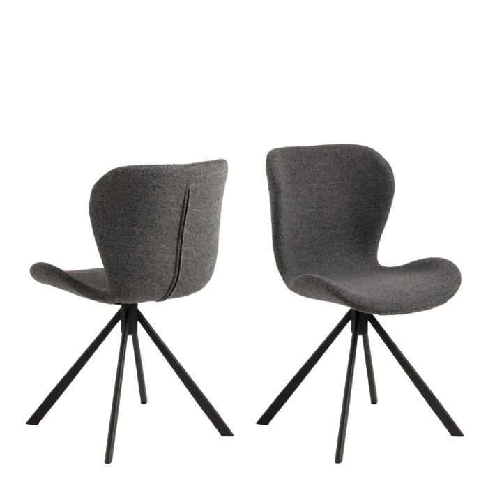 Batilda Swivel Set of 2 Dining Chairs - Cream