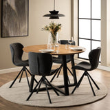 Batilda Swivel Set of 2 Dining Chairs - Cream