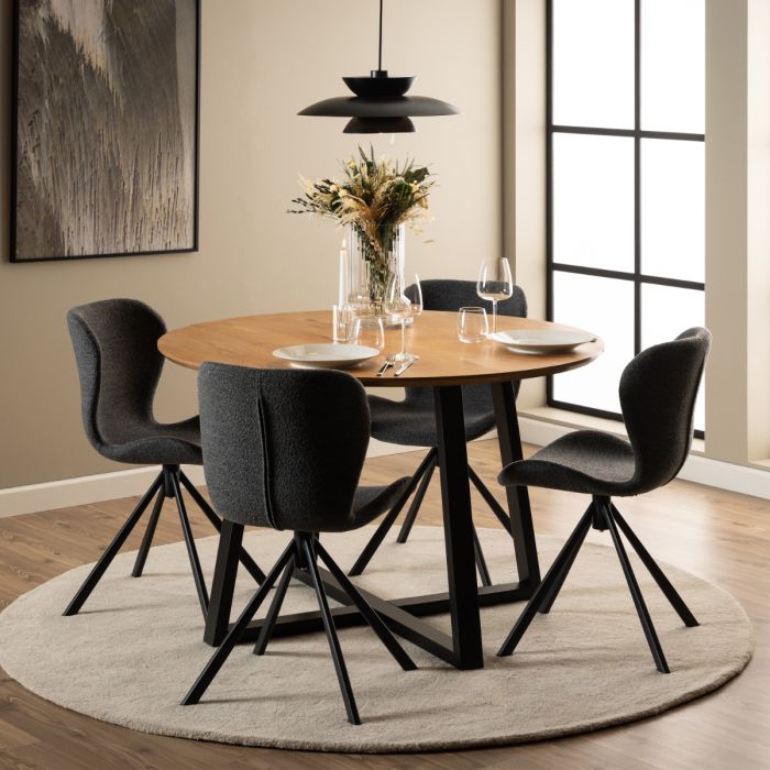 Batilda Swivel Set of 2 Dining Chairs - Cream