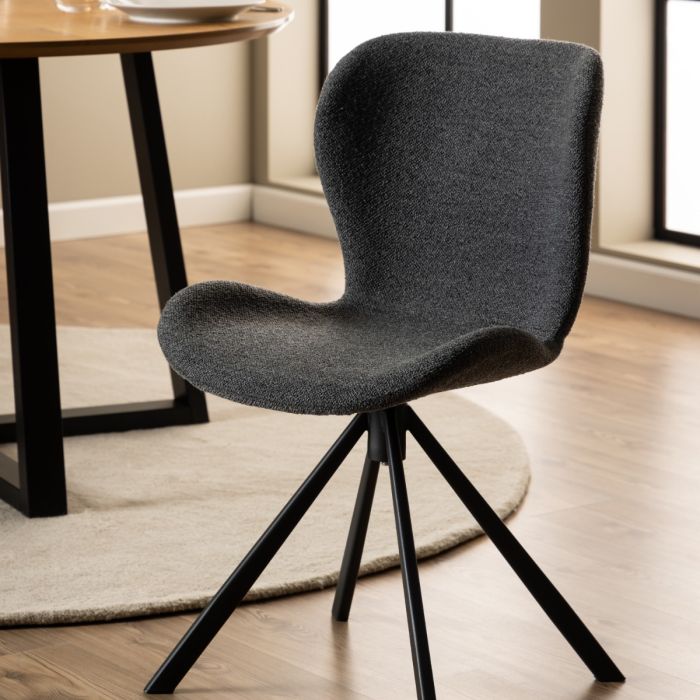 Batilda Swivel Set of 2 Dining Chairs - Cream