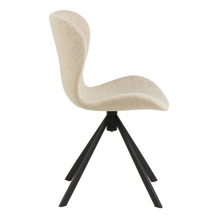 Batilda Swivel Set of 2 Dining Chairs - Cream