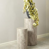 Dice Side Tables Grey Marble - Set Of 2