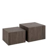 Dice Coffee Table - Smoked Ash Set of 2