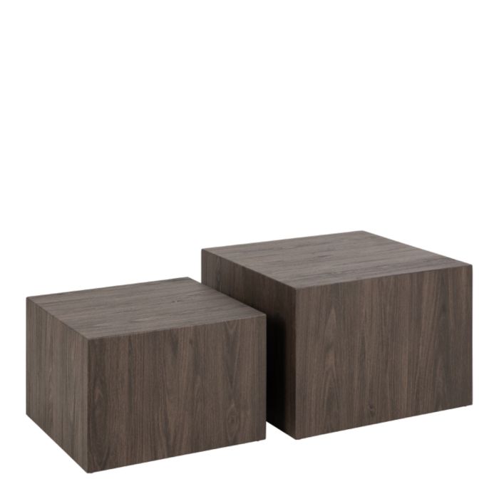 Dice Coffee Table - Smoked Ash Set of 2