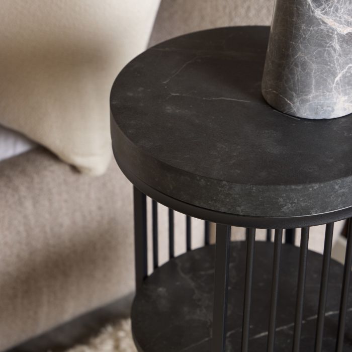 Strington Bedside Table - Matt Black
