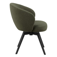 Darlene Swivel Set of 2 Dining Chairs - Black