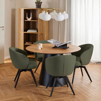 Darlene Swivel Set of 2 Dining Chairs - Black