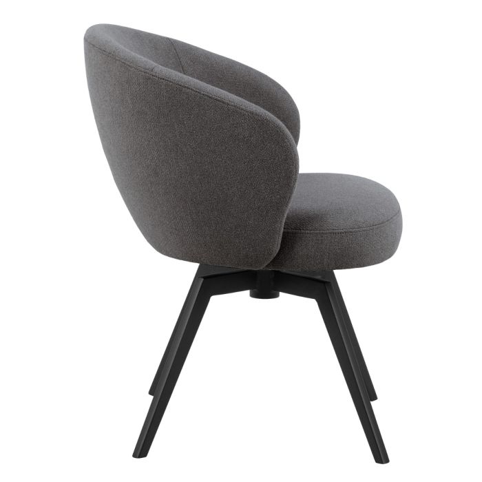 Darlene Swivel Set of 2 Dining Chairs - Black