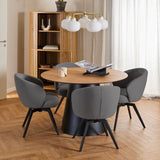Darlene Swivel Set of 2 Dining Chairs - Black