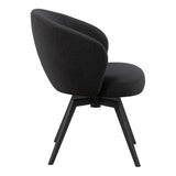 Darlene Swivel Set of 2 Dining Chairs - Black