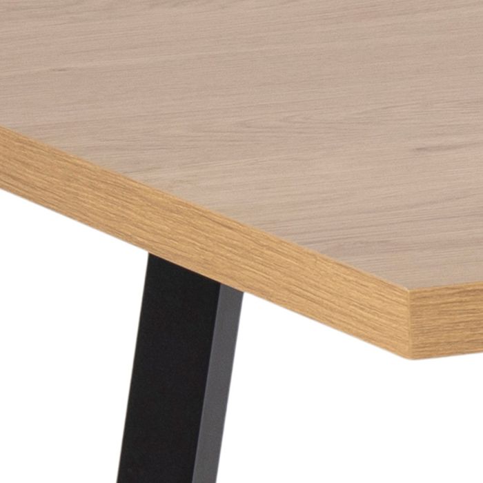 Black Cenny Dining Table with 4 Grey Dining Chairs