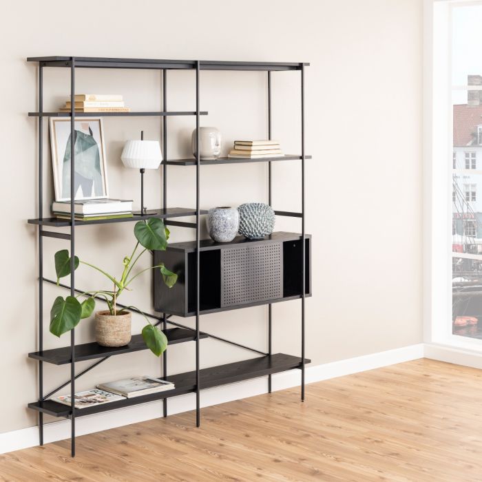 Angus Tall Book Case - Black