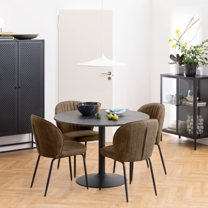 Ibiza 4 Seater Dining Table -  Black