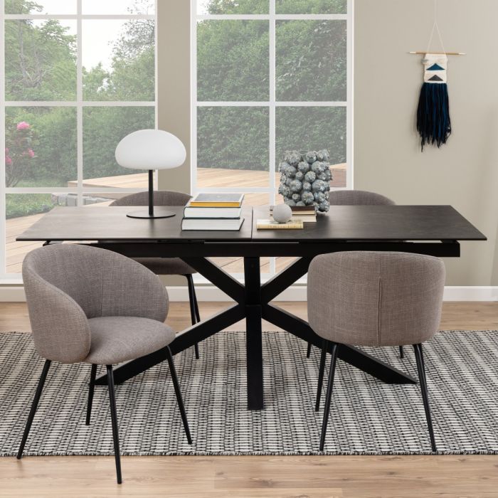 Heaven Ceramic Extendable 6-8 Seater Dining Table - Black