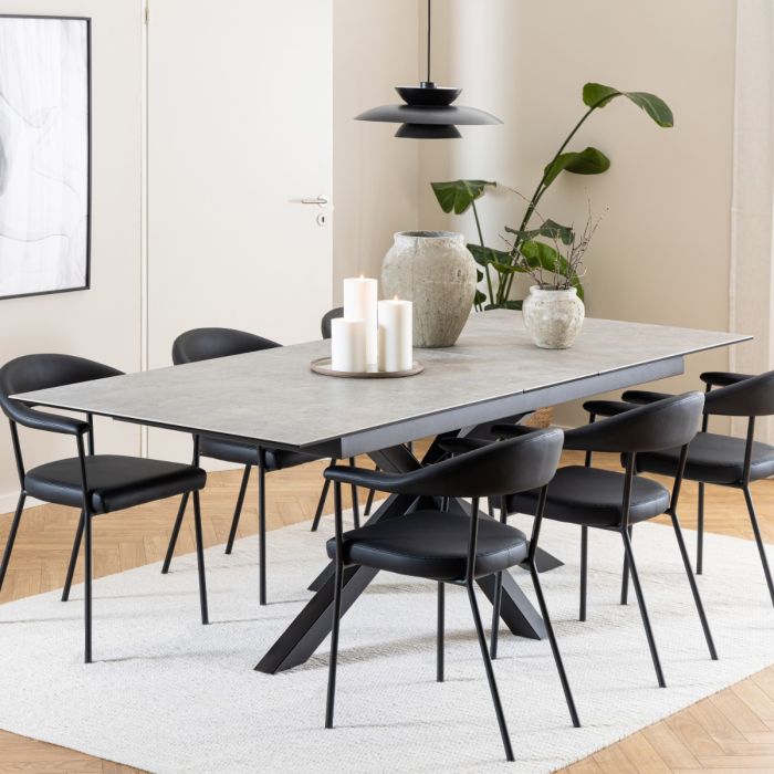 Heaven Ceramic Extendable 6-8 Seater Dining Table - Grey