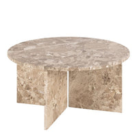 Vega Coffee Table - Latte Brown marble