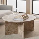 Vega Coffee Table - Latte Brown marble