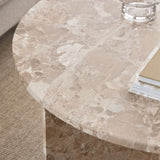 Vega Coffee Table - Latte Brown marble