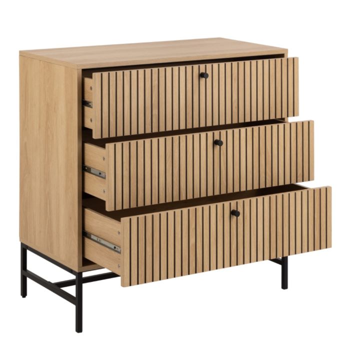 Albany 3 Drawers Chest - Oak