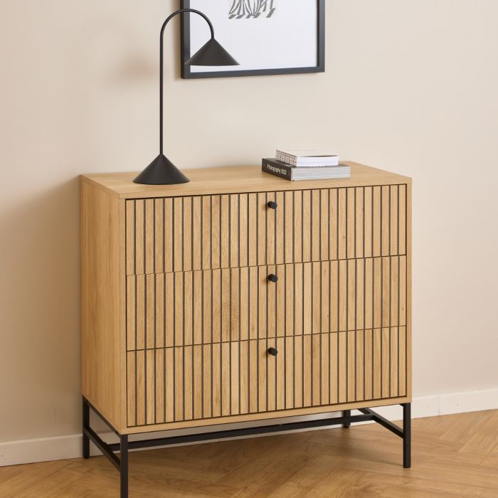 Albany 3 Drawers Chest - Oak