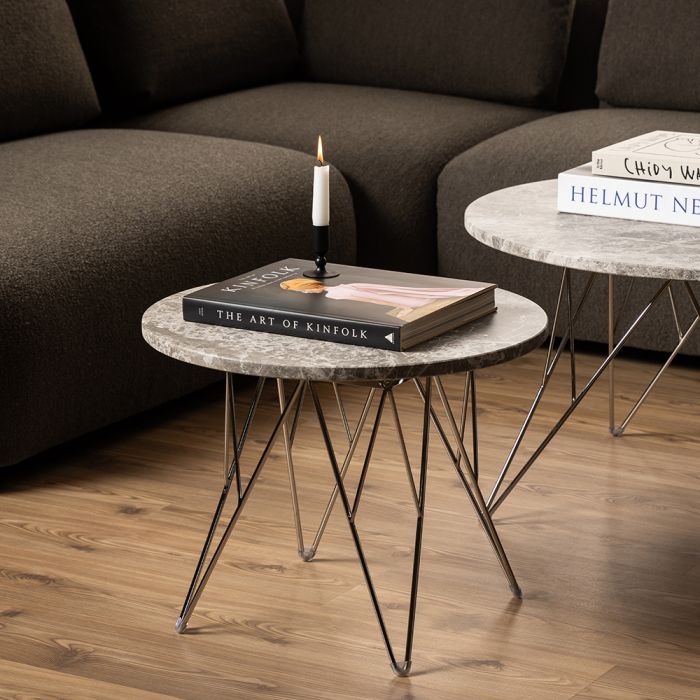 Prunus Side Table - Grey-Brown