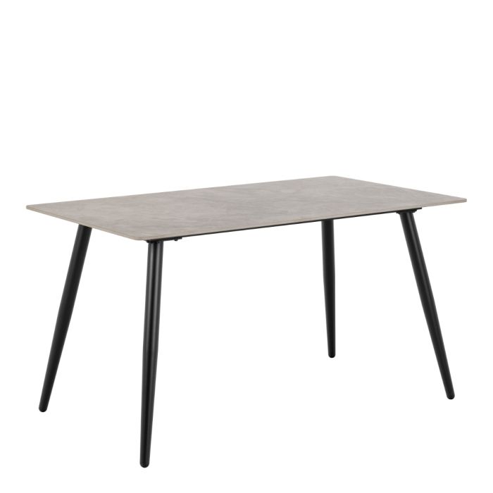 Grey Wicklow Dining Table with 4 Taupe Dining Chairs