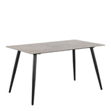 Grey Wicklow Dining Table with 4 Taupe Dining Chairs
