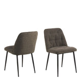 Grey Wicklow Dining Table with 4 Taupe Dining Chairs