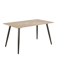 Wicklow Ceramic 4 Seater Dining Table - Brown & Black