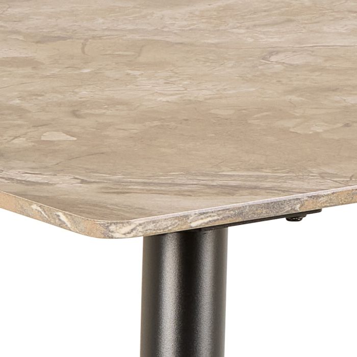 Wicklow Ceramic 4 Seater Dining Table - Brown & Black