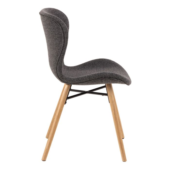 Batilda Set of 2 Dining Chairs - Grey & Oak