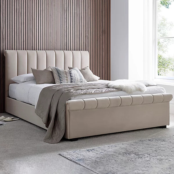 Cali Sleigh Upholstered Bed Frame