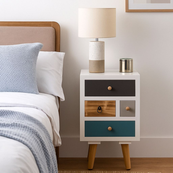 Thais 4 Drawers Bedside Table