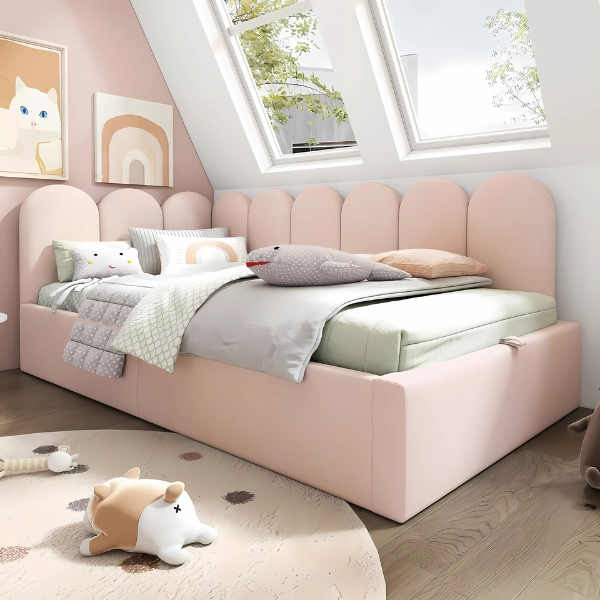 Wave Upholstered Kids Bed