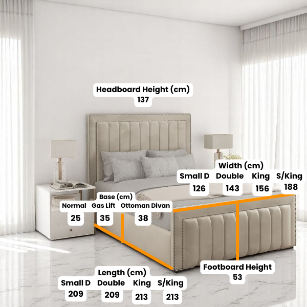 Brooklyn Panel Bed with optional ottoman storage