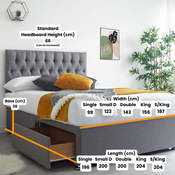 Denver Divan Bed with optional storage drawers