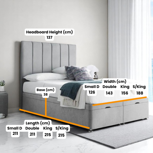 Panel Ottoman Divan Storage Bed