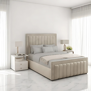 Brooklyn Panel Bed with optional ottoman storage