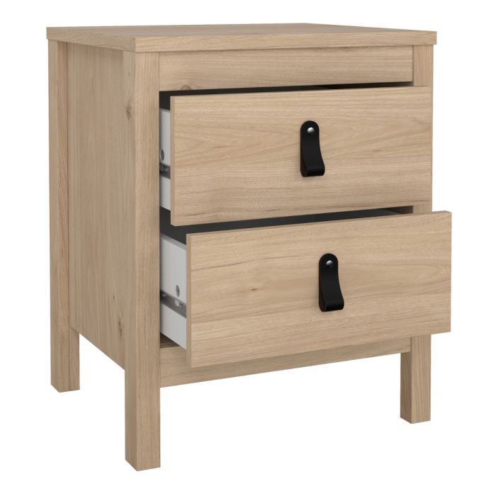Barcelona Bedside Table - Hickory Oak