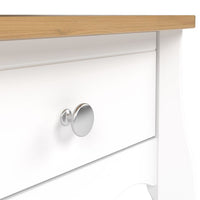 Baroque  1 Drawer Bedside Table - White