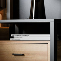 High Rock 1 Drawer Bedside Table - Matt Black