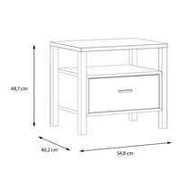 High Rock 1 Drawer Bedside Table - Matt Black