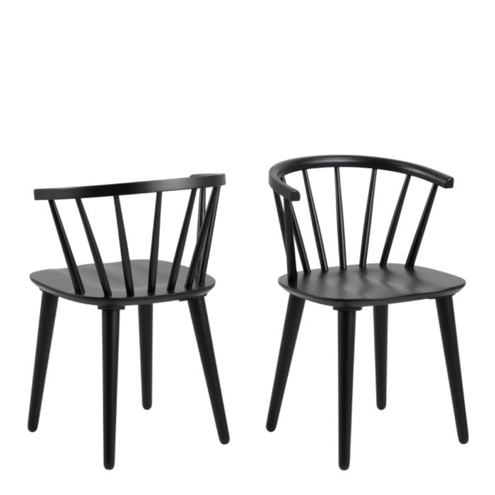 Ida Set of 2 Dining Chairs - Black